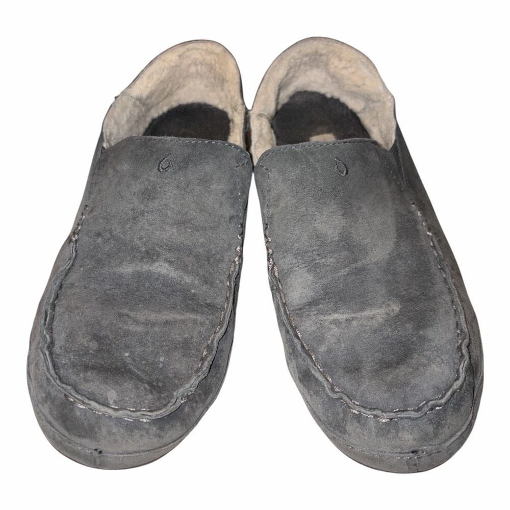 ✨Olukai Women's Nohea Sheepskin Grey Sz 9 Slippers✨ - Picture 2 of 8